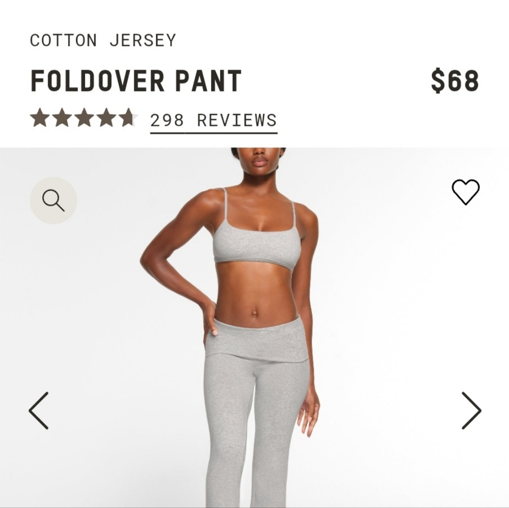 Cotton Jersey Foldover Pant - Picture 2 of 3